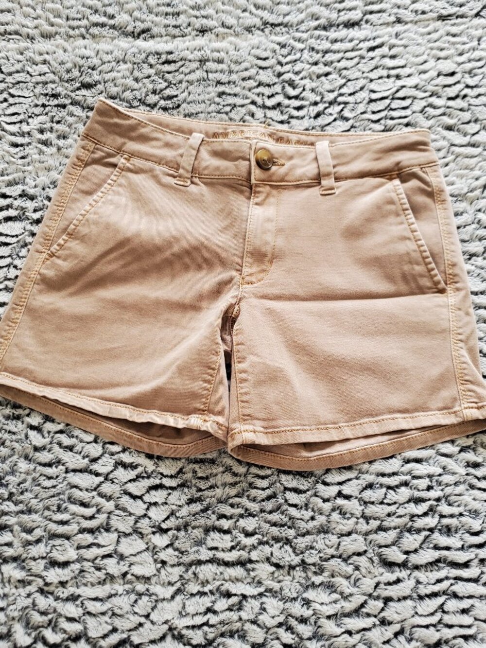 AEO American Eagle Super Stretch Tan Chino Shorts